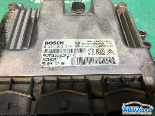 Calculator Ecu Motor 0281012980 1.6 HDI Citroen C4 LC 2004