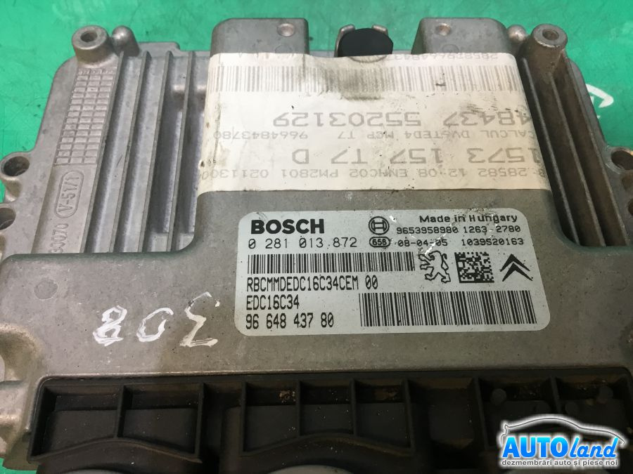 Calculator Ecu Motor 0281013872 1.6 HDI Peugeot 308 SW 2008
