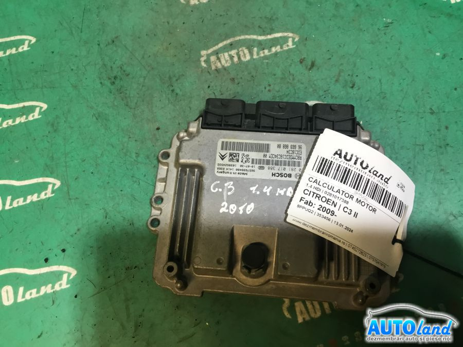 Calculator Ecu Motor 0281017388 1.4 HDI9666986880 Citroen C3 II 2009