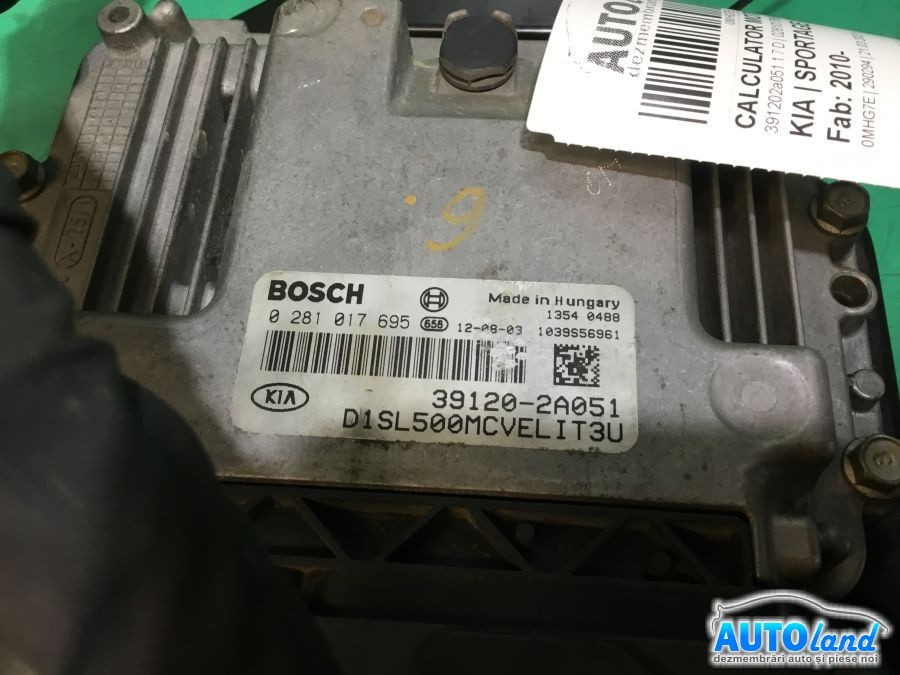Calculator Ecu Motor 0281017695 391202a051 1.7 D Kia SPORTAGE SL 2010