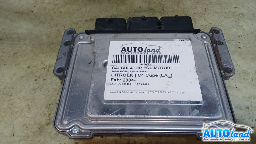 Calculator Ecu Motor 0281018463 9666729580 Citroen C4 Cupe LA 2004