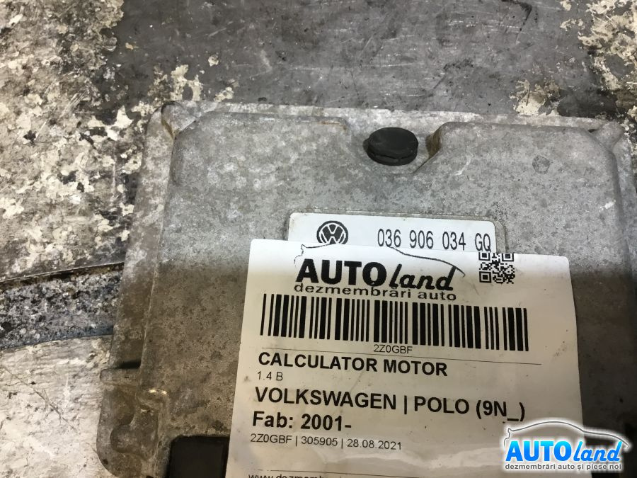 Calculator Ecu Motor 036906034gq 1.4 B Volkswagen POLO 9N 2001