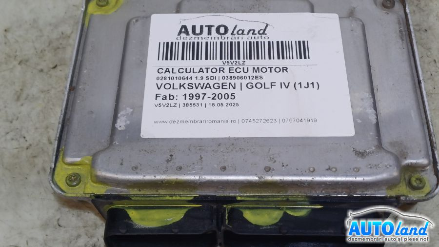 Calculator Ecu Motor 038906012es 0281010644 1.9 SDI Volkswagen GOLF IV 1J1 1997-2005