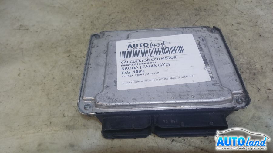 Calculator Ecu Motor 038906019nf 0281011825 Skoda FABIA 6Y2 1999