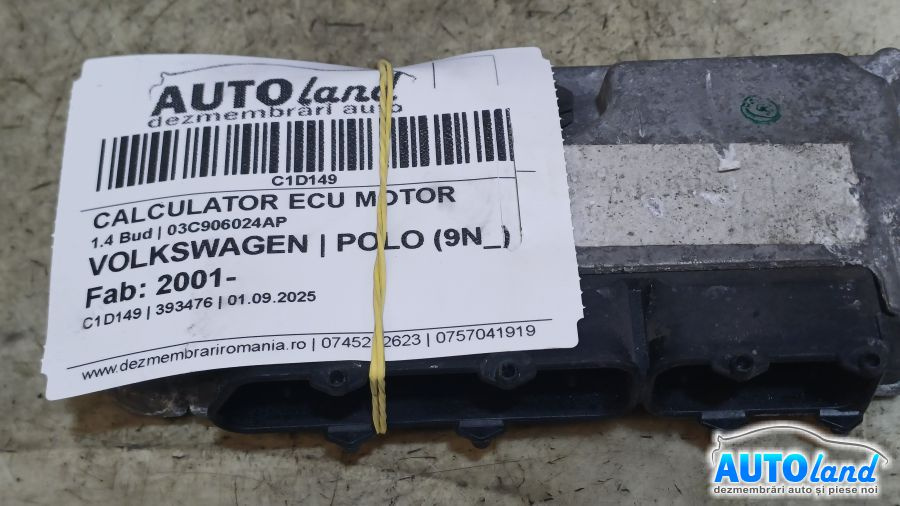 Calculator Ecu Motor 03c906024ap 1.4 Bud Volkswagen POLO 9N 2001