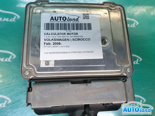 Calculator Ecu Motor 03c906027bs 1.4 Tsi, Cavd, 0261s06704 Volkswagen SCIROCCO 2008