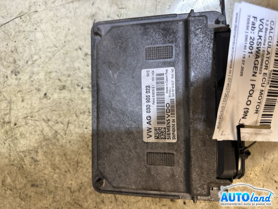 Calculator Ecu Motor 03d906023 1.2 Benzina Volkswagen POLO 9N 2001