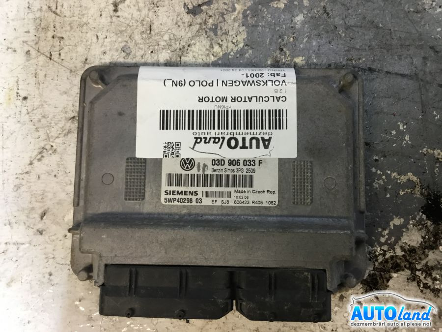 Calculator Ecu Motor 03d906033f 1.2 B Volkswagen POLO 9N 2001