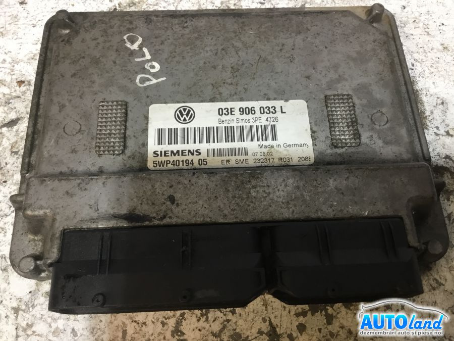 Calculator Ecu Motor 03e906033l Volkswagen POLO 9N 2001