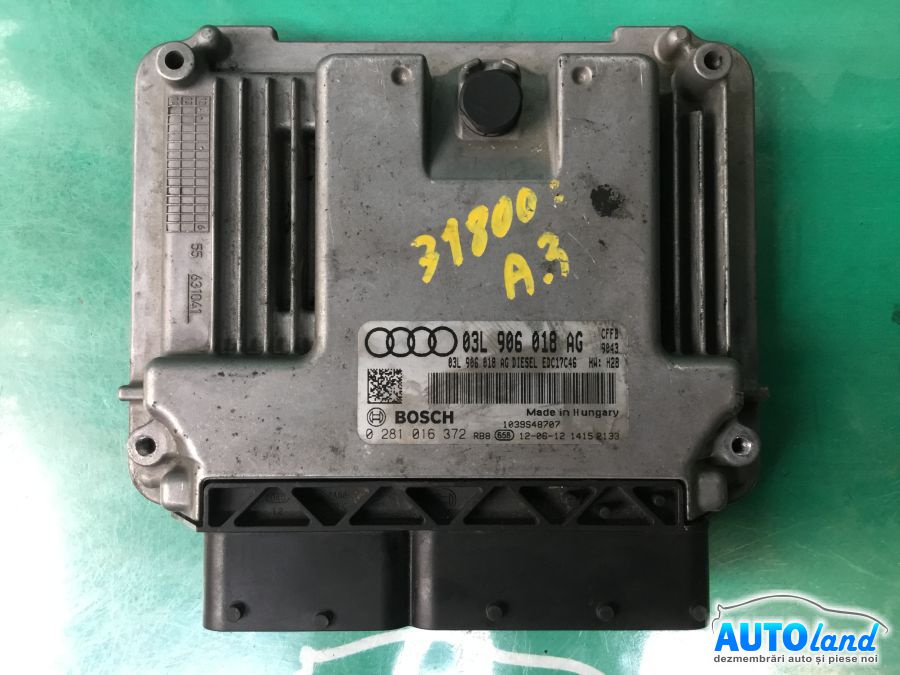 Calculator Ecu Motor 03l906018ag 2.0 TDI,cff,0281016372 Audi A3 Sportback 8PA 2004