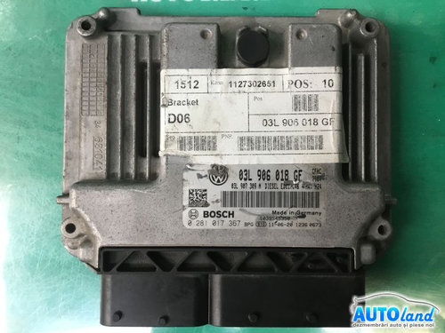 Calculator Ecu Motor 03l906018gf 2.0 TDI, Cfh, 0281017367 Volkswagen SCIROCCO 2008