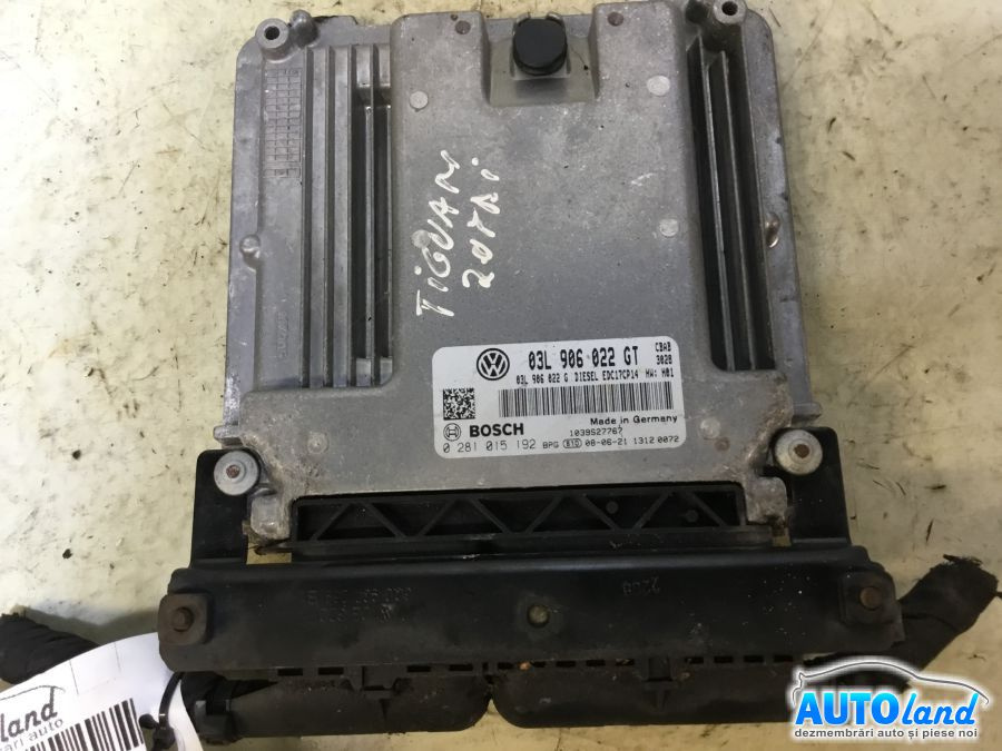 Calculator Ecu Motor 03l906022gt 2.0 TDI0281015192 Volkswagen TIGUAN 2007