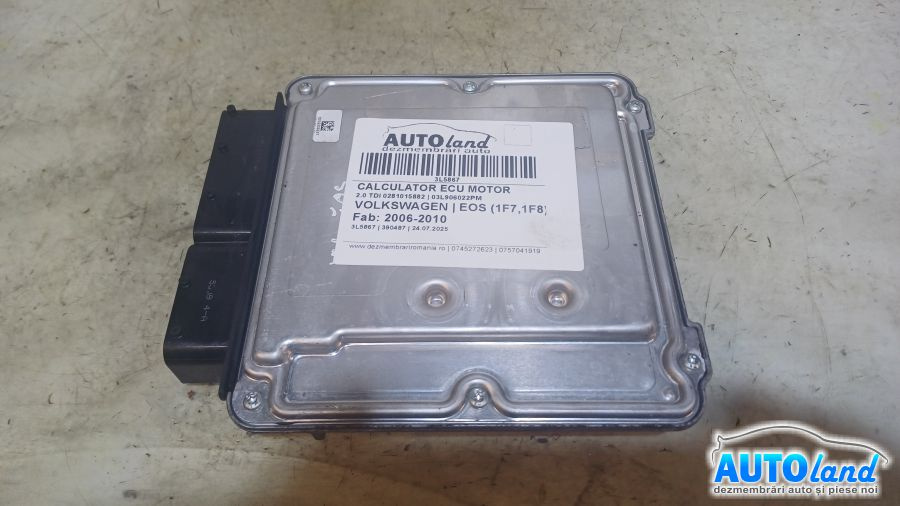 Calculator Ecu Motor 03l906022pm 2.0 TDI 0281015882 Volkswagen EOS 1F7,1F8 2006-2010
