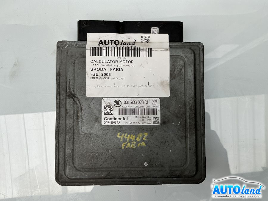 Calculator Ecu Motor 03l906023dl 1.6 TDI / 5wp42862aa Skoda FABIA 2006