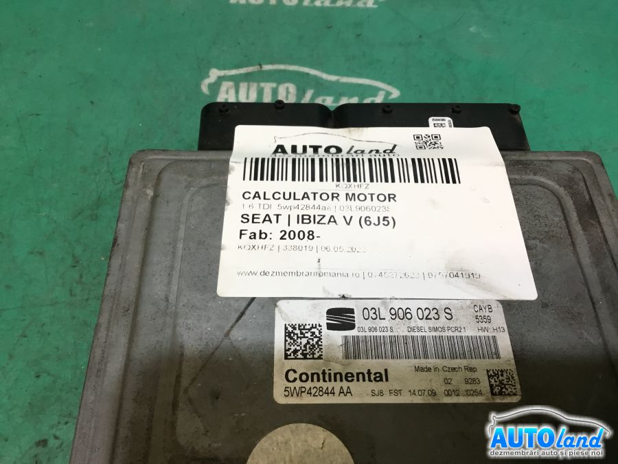 Calculator Ecu Motor 03l906023s 1.6 TDI, 5wp42844aa Seat IBIZA V 6J5 2008