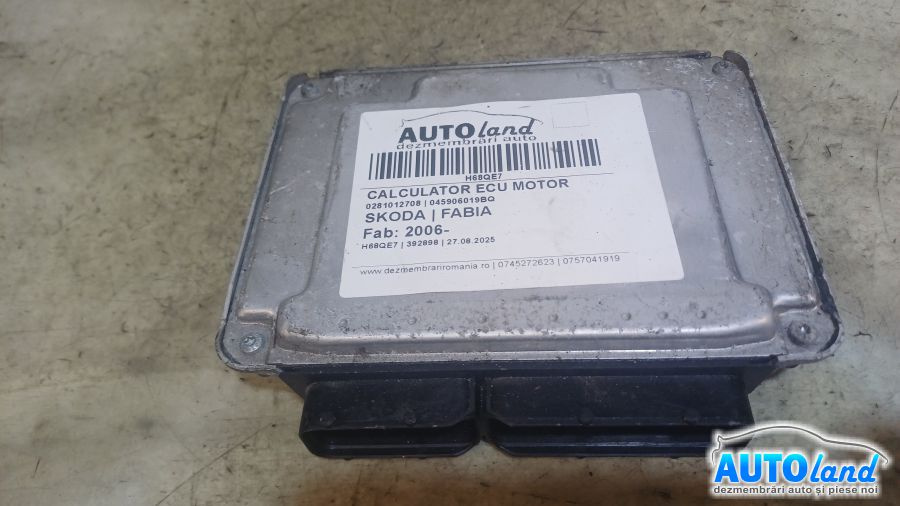 Calculator Ecu Motor 045906019bq 0281012708 Skoda FABIA 2006