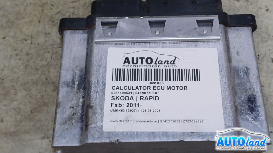 Calculator Ecu Motor 04e907309af 0261s09531 Skoda RAPID 2011