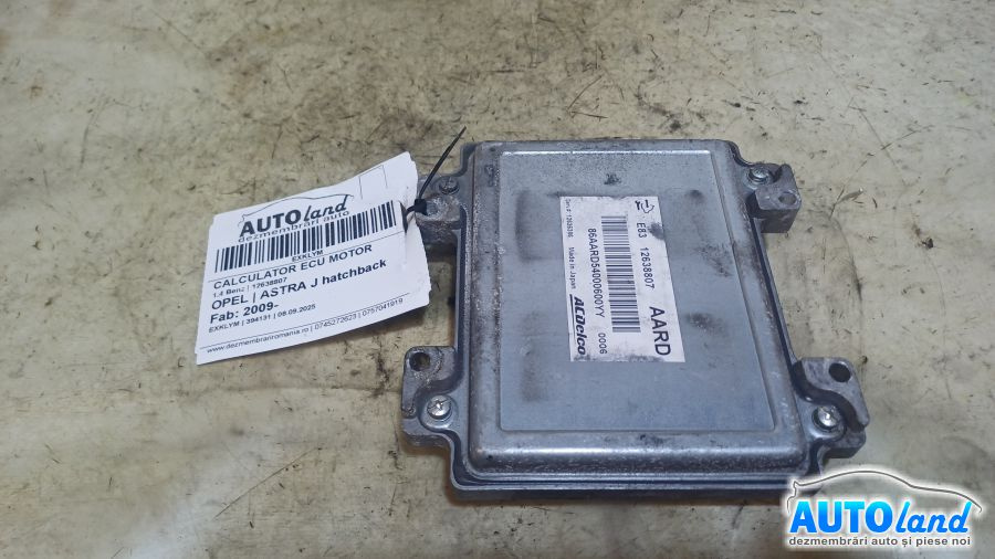 Calculator Ecu Motor 12638807 1.4 Benz Opel ASTRA J hatchback 2009