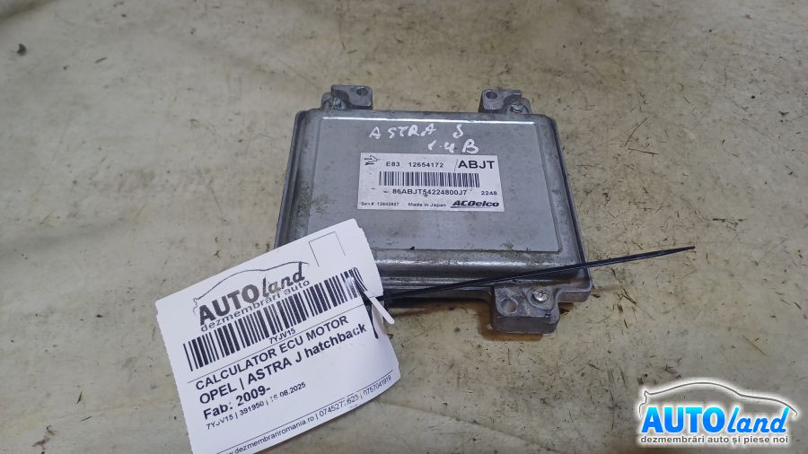 Calculator Ecu Motor 12654172 Opel ASTRA