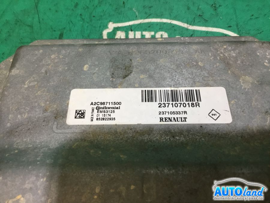 Calculator Ecu Motor 237107018r 1.6 Benzina Dacia SANDERO 2008