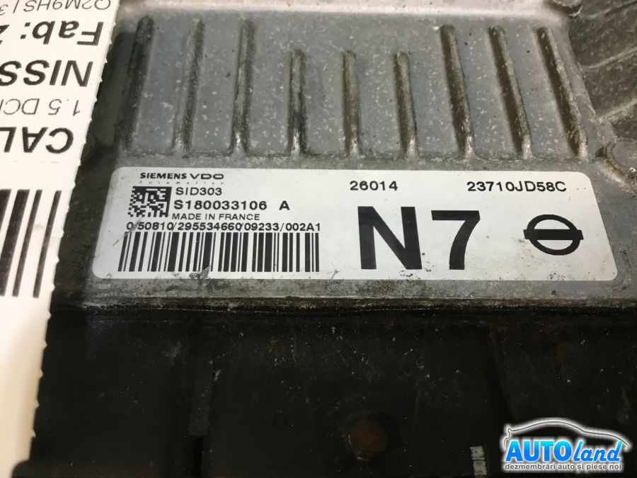 Calculator Ecu Motor 23710jd58c 1.5 DCI Nissan QASHQAI J10,JJ10 2007