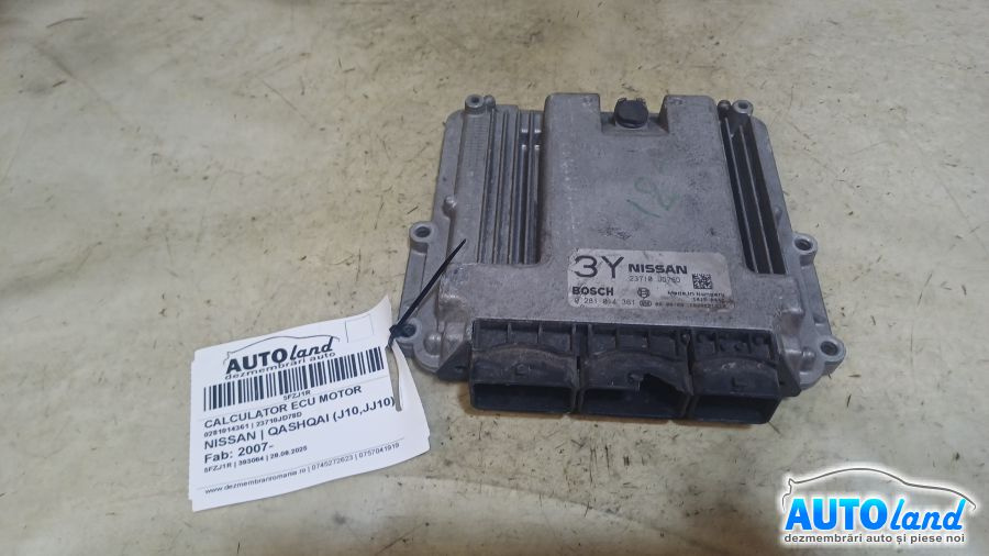 Calculator Ecu Motor 23710jd78d 0281014361 Nissan QASHQAI J10,JJ10 2007