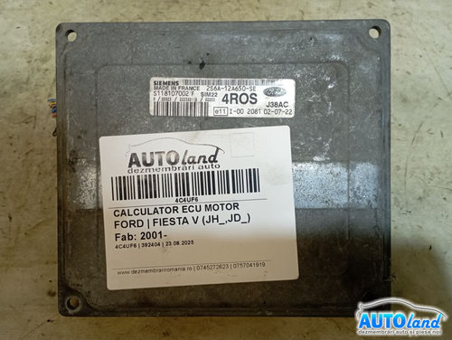 Calculator Ecu Motor 2s6a12a650se Ford FIESTA V JH ,JD 2001