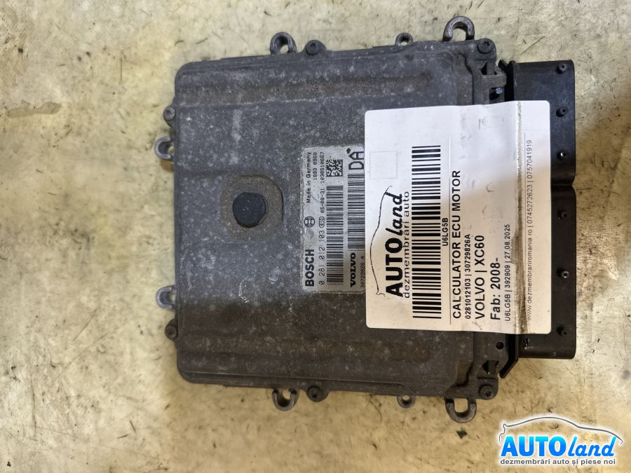 Calculator Ecu Motor 30729826a 0281012103 Volvo XC60 2008