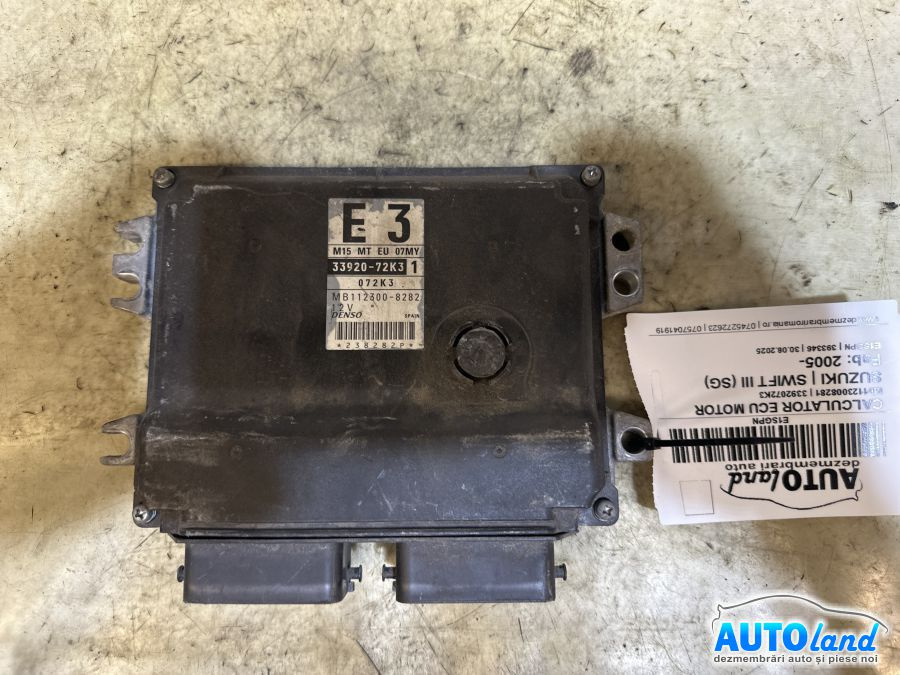 Calculator Ecu Motor 3392072k3 Mb1123008281 Suzuki SWIFT III SG 2005