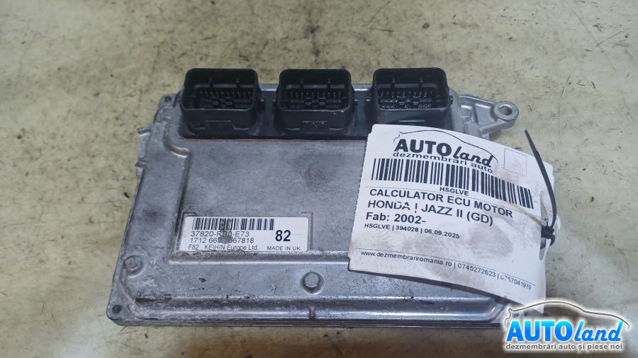 Calculator Ecu Motor 37820rb0e73 Honda JAZZ II GD 2002