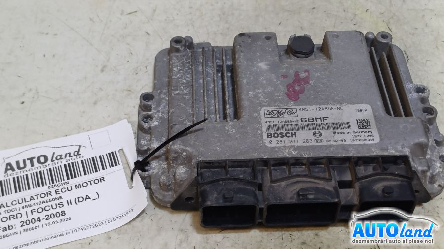 Calculator Ecu Motor 4m5112a650ne 1.6 TDCI Ford FOCUS II DA 2004-2008