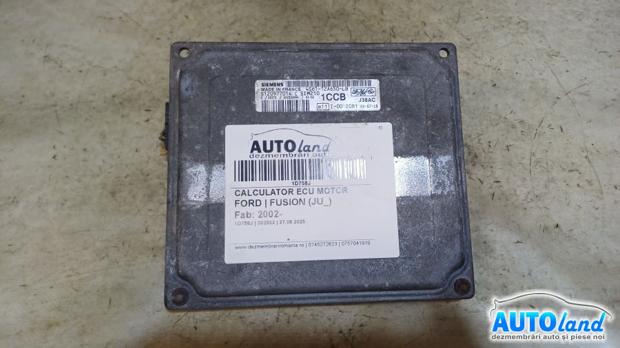 Calculator Ecu Motor 4s6112a650lb Ford FUSION JU 2002