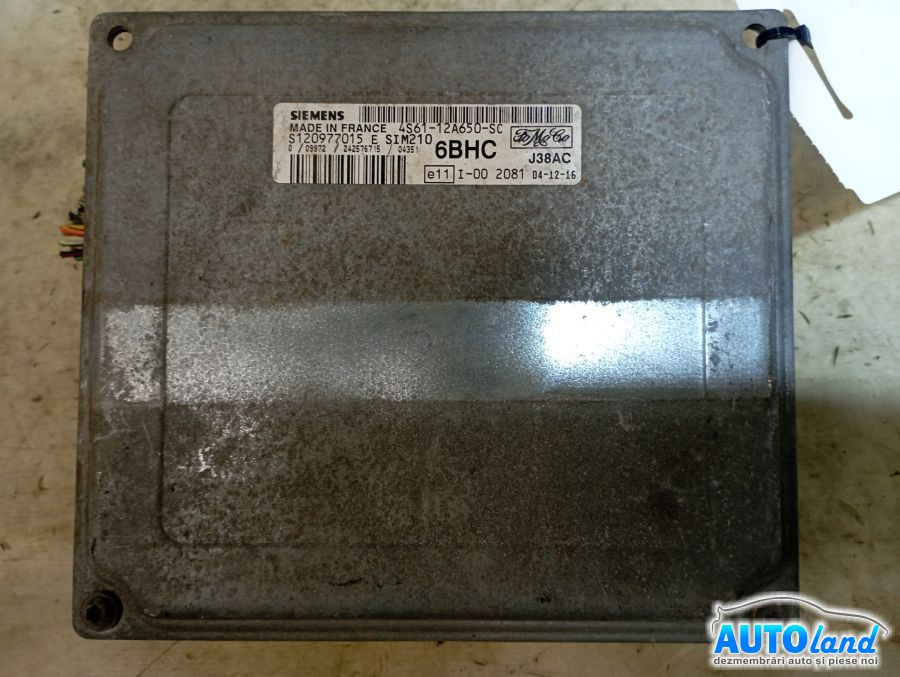 Calculator Ecu Motor 4s6112a650sc Ford FIESTA V JH ,JD 2001