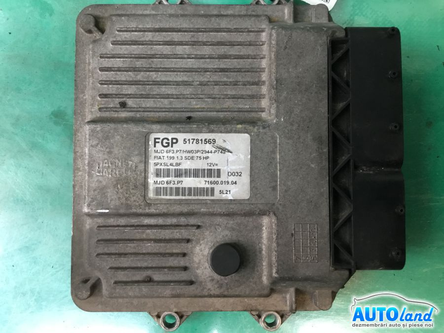 Calculator Ecu Motor 51781569 1.3 D Fiat PUNTO 199 2012