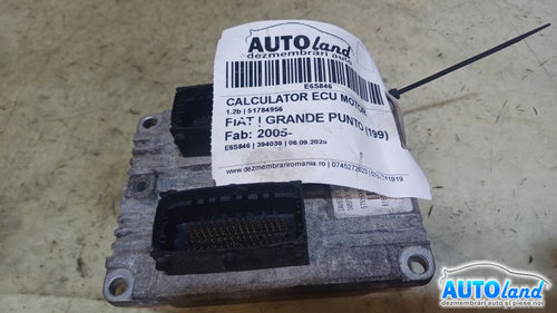 Calculator Ecu Motor 51784956 1.2b Fiat GRANDE PUNTO 199 2005