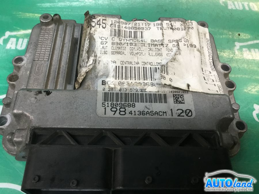 Calculator Ecu Motor 51809688 1.9 D Multijet Fiat BRAVO II 198 hatchback 2006