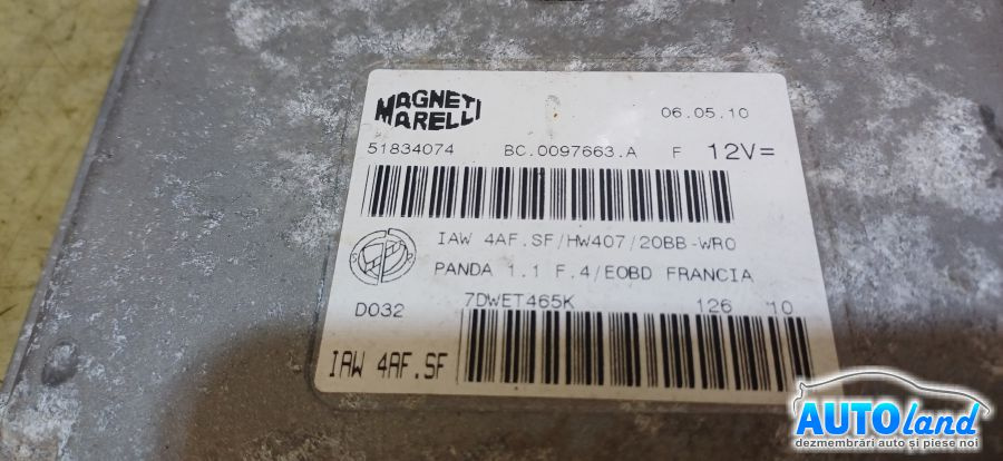 Calculator Ecu Motor 51834074 Fiat PANDA 169 2003