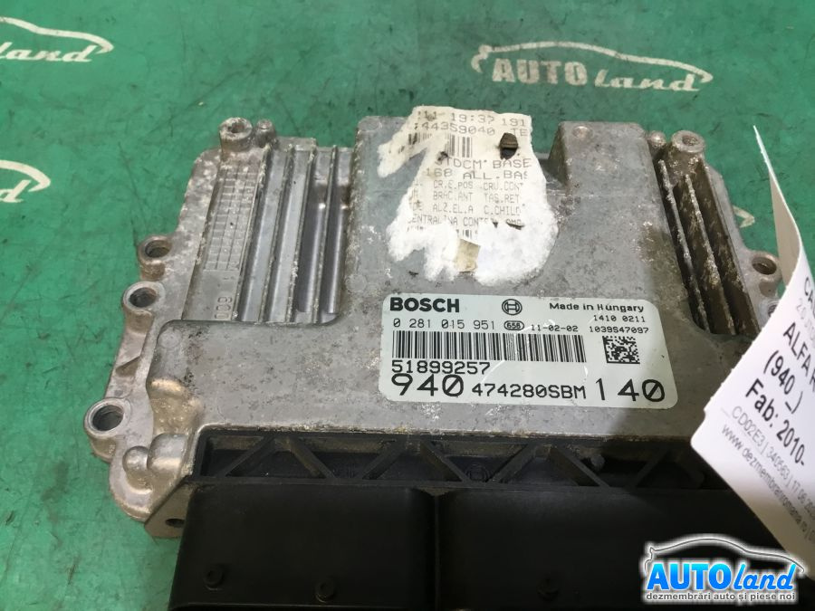 Calculator Ecu Motor 51899257 2.0 JTD0281015951 Alfa Romeo GIULIETTA 940 2010