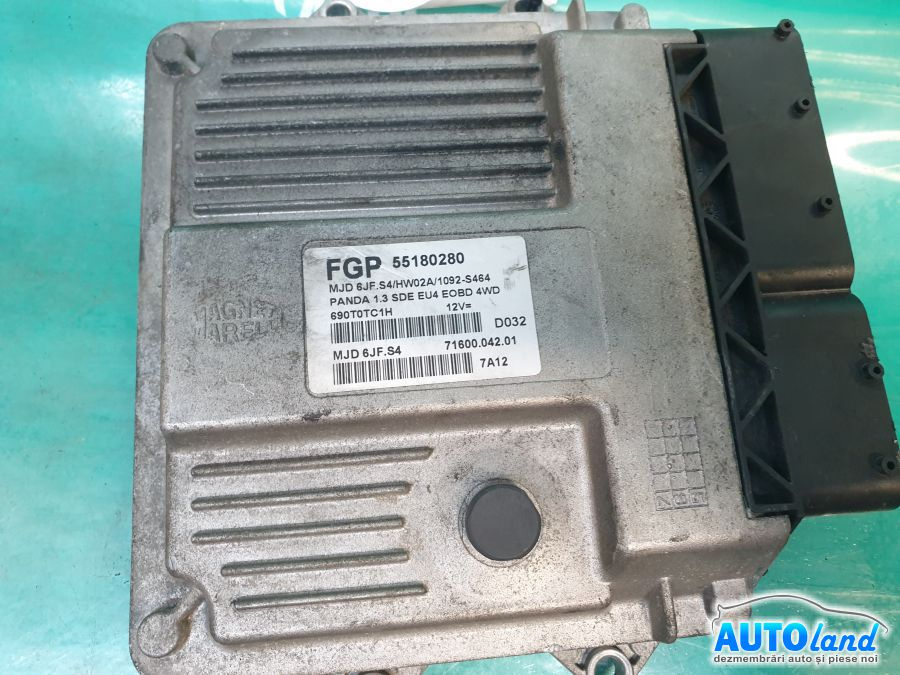 Calculator Ecu Motor 55180280 2007,1.3 CDTI,188a8000 Fiat PANDA 169 2003
