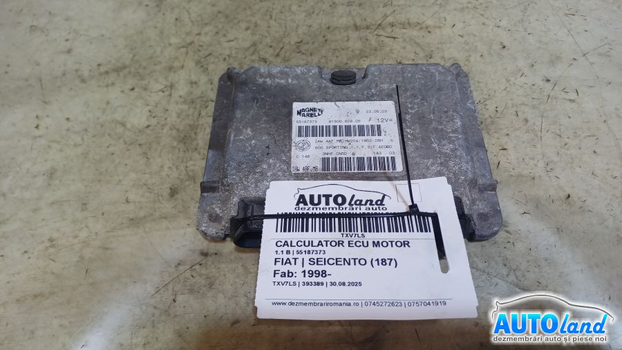 Calculator Ecu Motor 55187373 1.1 B Fiat SEICENTO 187 1998