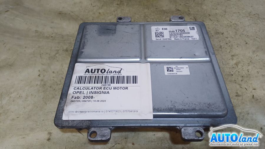 Calculator Ecu Motor 55491705 Opel INSIGNIA 2008
