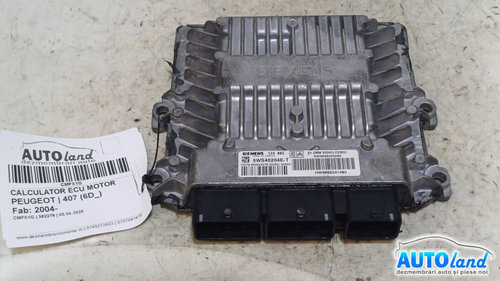 Calculator Ecu Motor 5ws40204et 9658345280 Sid803 Peugeot 407 6D 2004