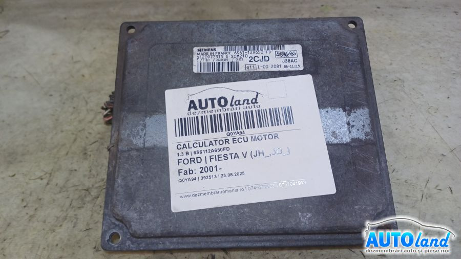Calculator Ecu Motor 6s6112a650fd 1.3 B Ford FIESTA V JH ,JD 2001