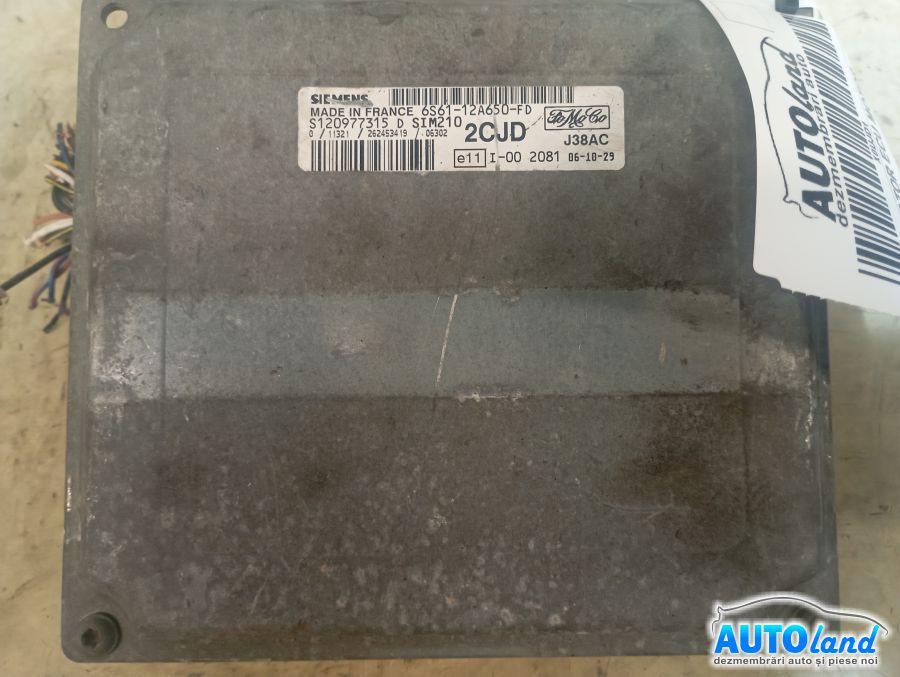 Calculator Ecu Motor 6s6112a650fd 1.3b F