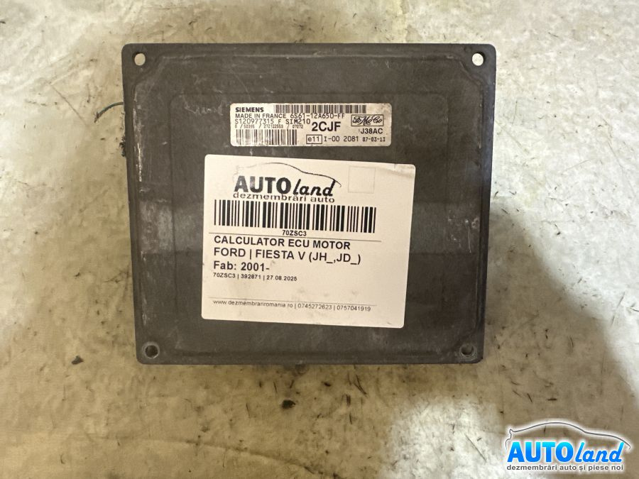 Calculator Ecu Motor 6s6112a650ff Ford FIESTA V JH ,JD 2001