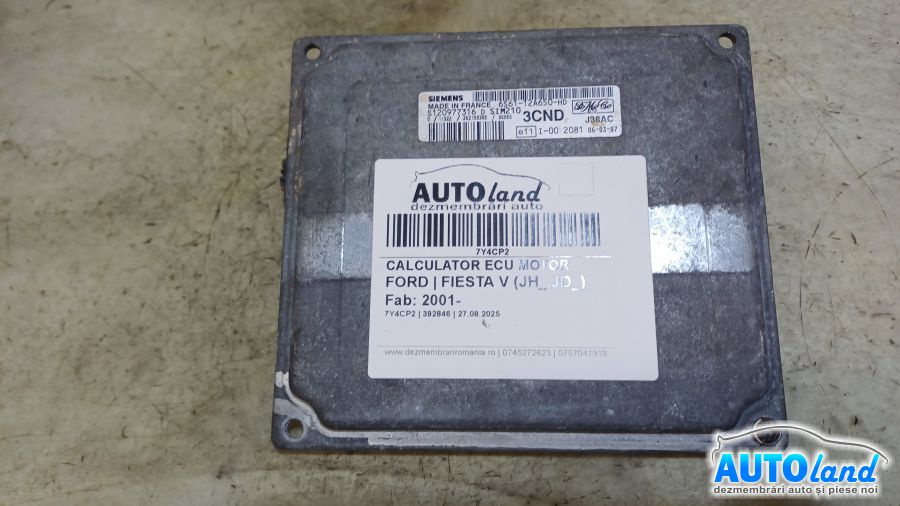 Calculator Ecu Motor 6s6112a650hd Ford FIESTA V JH ,JD 2001