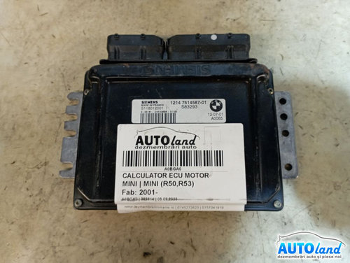 Calculator Ecu Motor 7514587 Mini MINI R50,R53 2001
