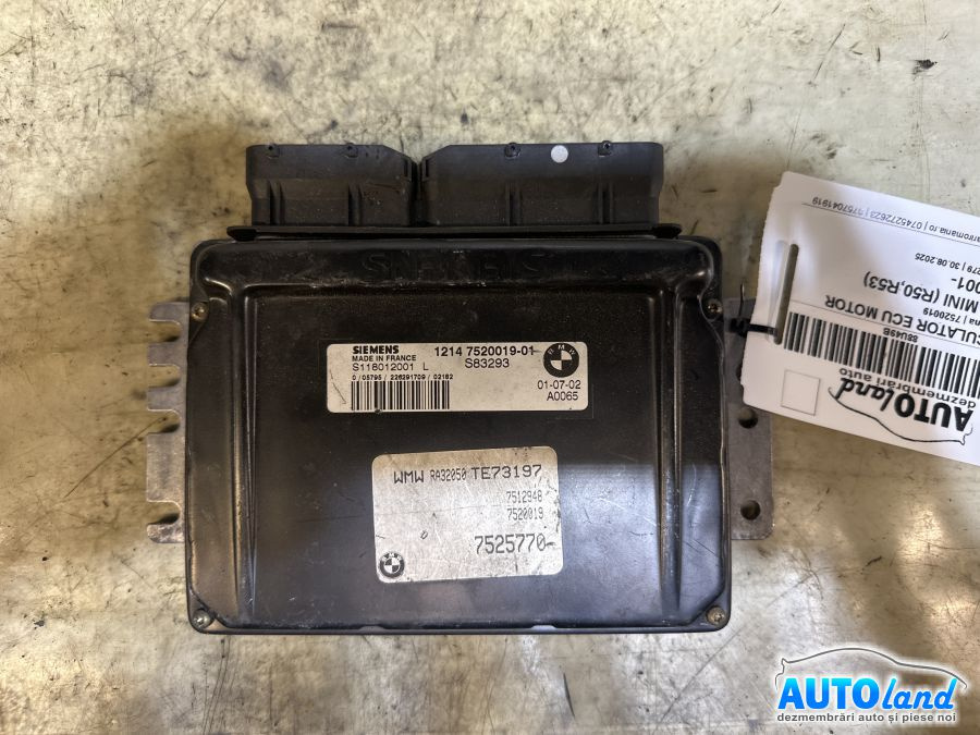 Calculator Ecu Motor 7520019 1.6 Benzina Mini MINI R50,R53 2001
