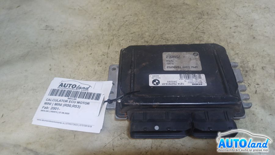 Calculator Ecu Motor 7527610 Mini MINI R50,R53 2001