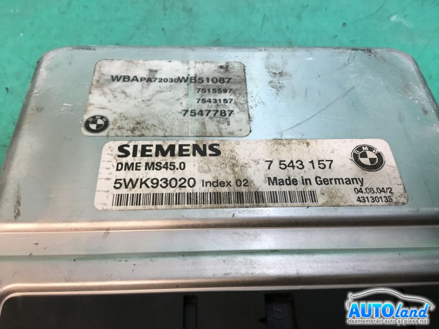Calculator Ecu Motor 7543157 Benzina BMW X3 E83 2004